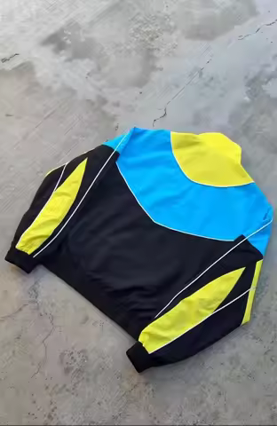 Y2k American Mark Sports Jacket Men's Colorblock Super Jacket Lightweight Casual Windproof Outdoor A