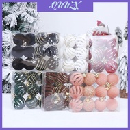 QUU 12Pcs Christmas Baubles Ornament Shatterproof Decorative Baubles For Tree