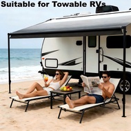Bekalan awning RV yang boleh ditarik dan bergulung sendiri, khemah awning sisi untuk perkhemahan lua