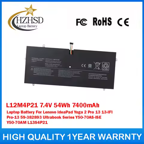 L12M4P21 7.4V 54Wh 7400mAh Laptop Battery For Lenovo IdeaPad Yoga 2 Pro 13 13-IFI Pro-13 59-382893 U
