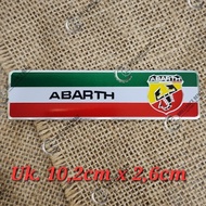 3D ALUMINUM ABARTH EMBLEM STICKER ABARTH LOGO PLATE CAR STICKER - MODEL 1