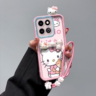 เคส X6B เคสสำหรับ Honor แบบนิ่ม4G HonorX6B สามมิติ3มิติลายการ์ตูนปิดโทรศัพท์ซิลิโคนเนื้อนิ่ม TPU หูพ