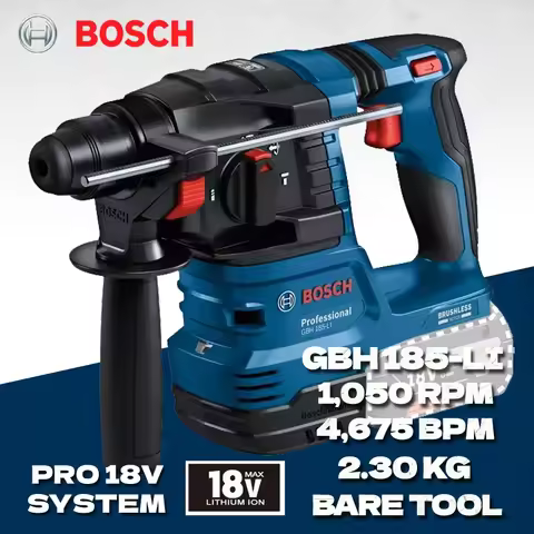 BOSCH GBH 185-LI Professional Brushless Rotary Hammer Impact Drill SDS PLUS 18V Rechargeable Concret