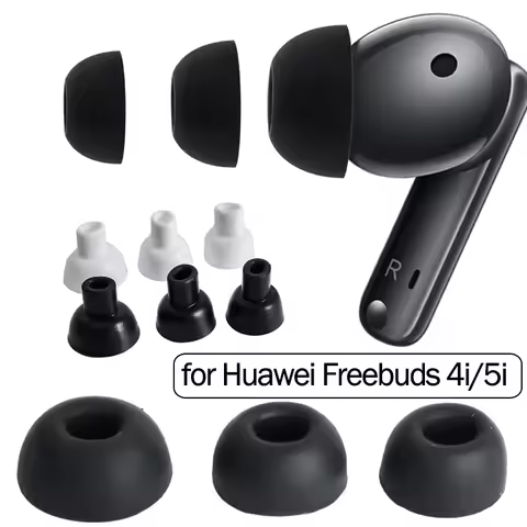 Soft Silicone Eartips for Huawei FreeBuds 4i/5i Earbuds Earphone Earplug Cover L M S Size Headphone 