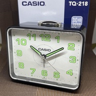 Casio Clock TQ-218-1B Black Analog Quartz Daily Alarm Snooze Table Clock TQ-218-1 TQ-218