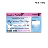 Print boarding pass invitations boarding pass wedding card/