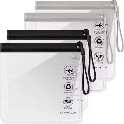 New TSA Approved Transparent Toiletry Bag – Leakproof EVA Cosmetic Pouch for Makeup & Liquids (Airpo