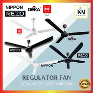 KDK K15VO Regulator Ceiling Fan 60" White &amp; PBR / REZO K16 60'' / Deka DR9 60" / NIPPON REGUALTOR FAN 60''