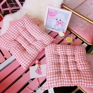 factory Pink Plaid Chair Seat Mat Household Chair Seat Pad Sofa Pillow Chair Mat Round Comfortable C
