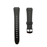 PU Black Watch Strap 18mm for Casio watch AW81 with FREE Spring Bar