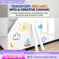【Stock】Magnetic Whiteboard Sticker 90cm x 120cm Peel and Stick on Whiteboard for Wall Fast shipping