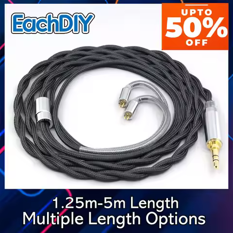 Palladium Graphene Gold Shield earphone Cable For 0.78mm Flat Step JH Audio JH16 Pro JH11 Pro 5 6 7 