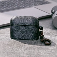 聖誕禮盒【COACH】AirPods Pro 1/2代 耳機保護套- 經典LOGO 黑色