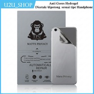 Hydrogel Film Anti Spy For Vivo X5 PRO X50 X50 LITE X50 PRO X50 PRO PLUS X60 X60 PRO X60 PRO PLUS X7