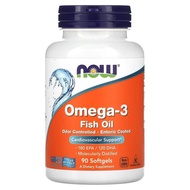 NOW Foods, Omega-3 Fish Oil, 90 Softgels | 500 EPA / 250 DHA, 90 / 180 Enteric Coated Softgels | Omega-3 Fish Oil,