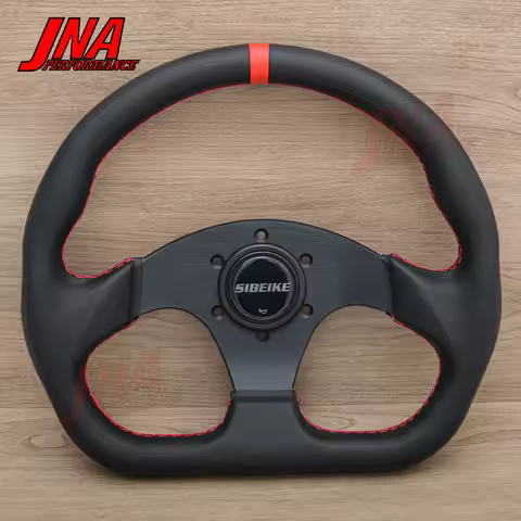 330mm 13Inch D Type Racing Drift Flat Steering Wheel Fit JDM Car and Simulation Racing Game Steering