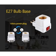 E27 Plug Socket with Switch Rotatable Power Plug Screw Plug E27 Bulb Base