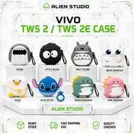 Vivo Tws 2 Anc / Tws 2e Case Cute Cartoon Wireless Earbuds Case Cover Protective Soft Silicone Case 