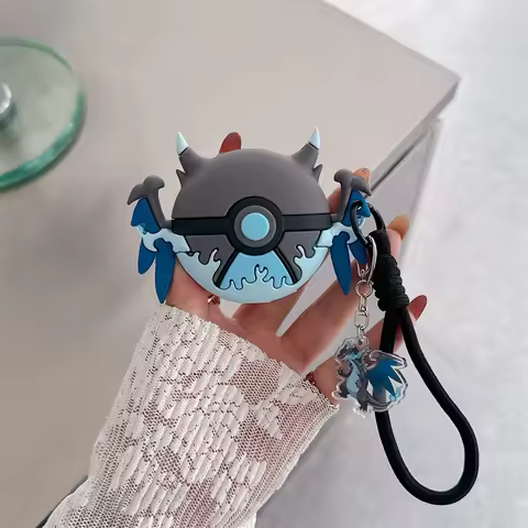 For AirPods 4 3 Airpod Pro Pro2 Pro3 Earphone Case Creative 3D Blue Dragon Silicone Cartoon Headphon