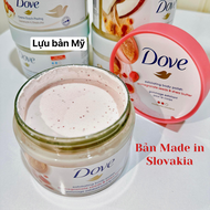 [Bản Mỹ] Tẩy Tế Bào Chết Dove Crushed Macadamia & Rice Milk - Dưỡng da toàn thân