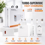 Travel Charger XIAOMI 67W 2in1 MDY-12-EH USB Micro Cable Super Flash Type-C/ Quality Charger Origina