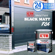 KTH Paint Black Matt 786 1Liter / Cat Hitam Mati / Industrial Primer Wood and Metal Black Matt