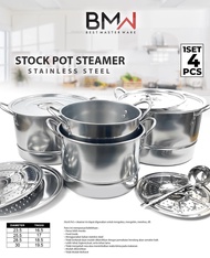 Stock Pot Steamer Set BMW - Stock Pot Stainless - Panci Kukus Serbagun