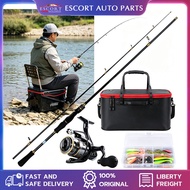 HE1000 Fishing Reel Spinning /1.8M Carbon Spinning Rod Ul Batang Pancing /50cm Portable Fish Bucket 