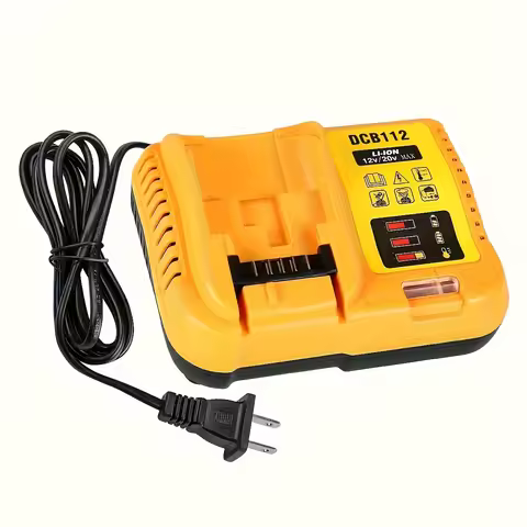 Fast battery charger for Dewalt 12V/20V, compatible with 12V, 20V, 60V power tool batteries. Charger