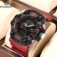 LIGE Original FOXBOX Large Dial Dual Display Luminous Waterproof Electronic Watch Men