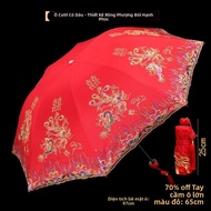 Defasilk | Ô Dù Cưới Hôn Có Ren Trung Quốc Màu Đỏ