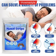 SMS 10pcs/Pack Breathing Nose Patch Anti-snoring Nasal Strips Nasal Obstruction Breathing Nose Patch