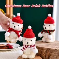 Disposable Drink Juice Storage Bottles Drink Milk Tea Bottles Cute Bear Juice Milk Drink Tea Sealed 
