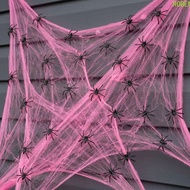 ROBEN Spider Cobwebs, Stretchable Elastic Spider Silk Web, Scene Layout Pink Gothic Creepy Fake Spid