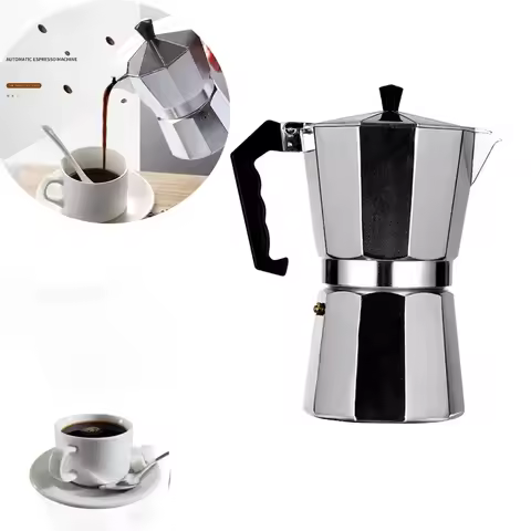 Moka Pot Italian Coffee Machine Espresso Aluminum Geyser Coffee Maker Kettle Latte Stove Classic Cof