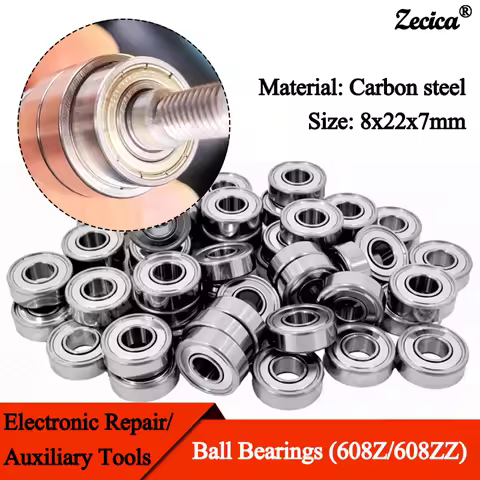 Ball Bearings 608Z 608ZZ 8x22x7mm Deep Groove Mini Ball Bearing Carbon Steel for Skateboard Scooter