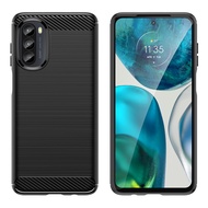Soft Matte Case For Moto G52 Motorola G82 5G Shockproof Carbon Fiber Cover for moto g82 Brushed Phon
