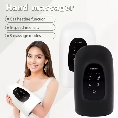Home Use Rechargeable Kneading Massager Heat Air Compression Cordless Electric Hand Massager Shock A