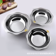 Stainless Steel Grilled Fish Dish Small Lobster Plate Seafood Mogul Deep Plates Induction Cooker Multi-Specification Boi