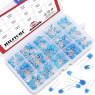 Hilitchi 150-Pcs 15 Value High Voltage DIP Ceramic Capacitor Assortment Kit - 2KV 2000V 100pF to 100