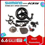 SHIMANO 105 R7000 RS700 Groupset 2x11 Speed Road Bike 165/170/172.5/175mm 50-34T 52-36T 53-39T Crankset RS700 Flatbar Shifter Road Bicycle Groupset
