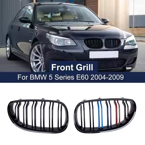 Kidney Grille Gloss Black M Color Grill For BMW 5 Series E60 E61 M5 2004 -2009 530i 520i 525i 540i 5