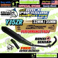 ESPADA Back Pressure BP-II Yamaha Y15ZR Y15 Racing Exhaust Pipe V2 32MM 35MM Cutting Standard Ekzos 