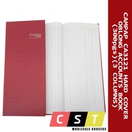 CAMPAP CA3121 300pgs Hard Cover Oblong Accounts Book (3 Columns)