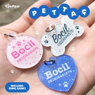 PET NAME TAG CUSTOM ACRYLIC TAG NAME DOG CAT | DOG CAT PENDANT | CUSTOM NAME DOG CAT