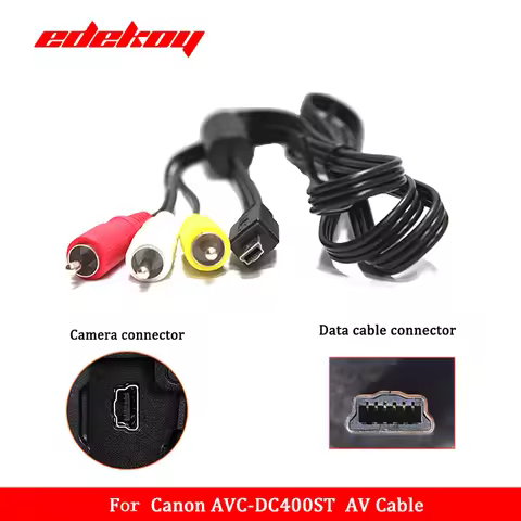 For Canon AVC-DC400ST A/V OUT Composite Video Cable,compatible Rebel T2i, T3i, T4i, T5i, T6i, T6s, S