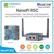 TA NanoPi R5C Rockchip RK3568B2|4GB RAM+32GB eMMC Dual 2.5G Ethernet Port | Support M.2 WiFi Module(
