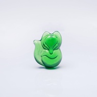 Feng Shui Stone Fox Pendant (Wood element - Green)