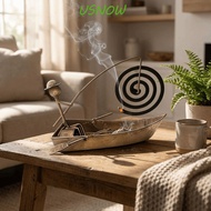 USNOW Sailboat Coil Holder, Stable Base Rustic Iron Metal Coil Stand, Desktop Ornament Vintage Style