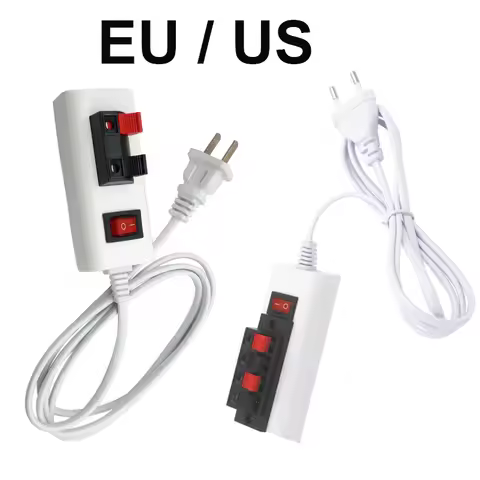 1.5 m Wire 2Pin /4Pin Fixture EU Plug Tester Test LED Lamp Holder High Safety With Switch Detection 